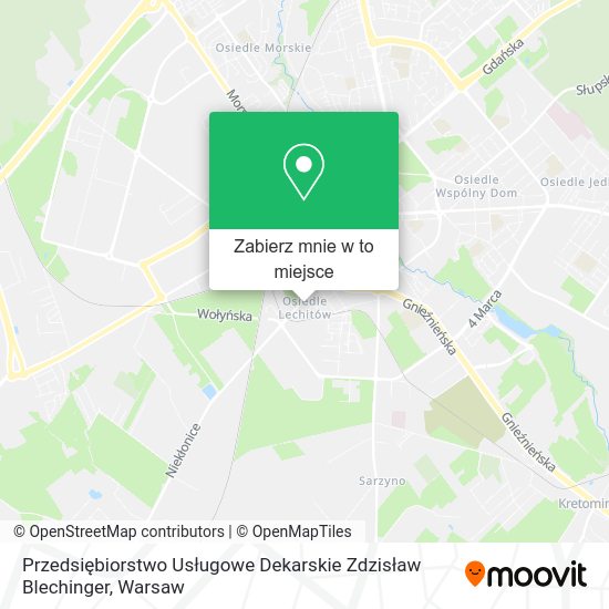 Mapa Przedsiębiorstwo Usługowe Dekarskie Zdzisław Blechinger