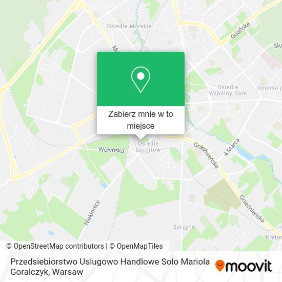 Mapa Przedsiebiorstwo Uslugowo Handlowe Solo Mariola Goralczyk