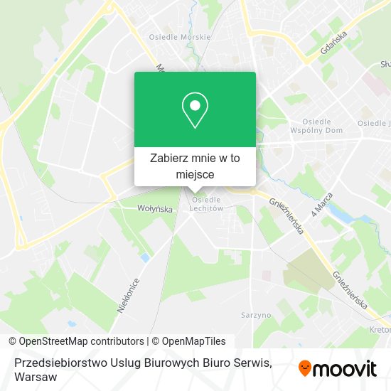 Mapa Przedsiebiorstwo Uslug Biurowych Biuro Serwis