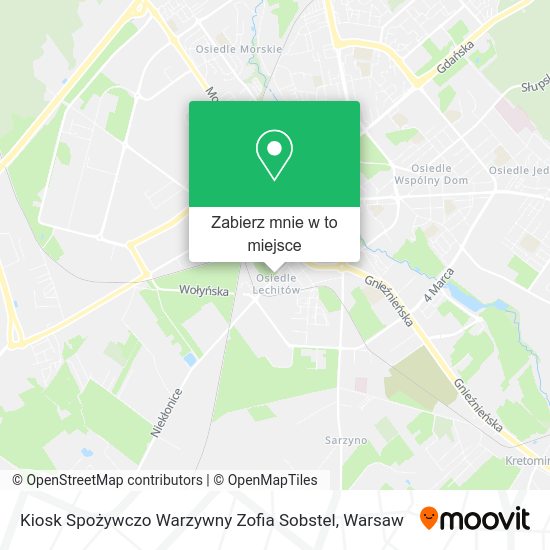 Mapa Kiosk Spożywczo Warzywny Zofia Sobstel