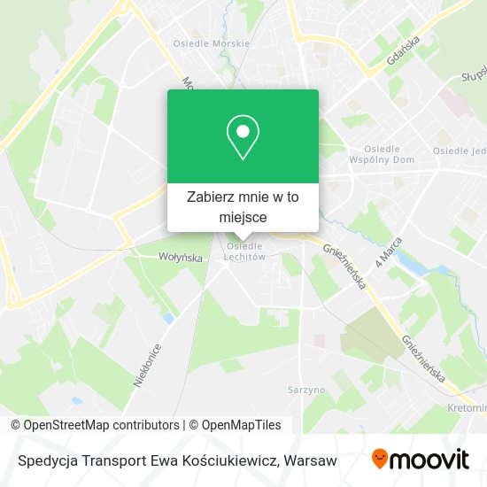 Mapa Spedycja Transport Ewa Kościukiewicz