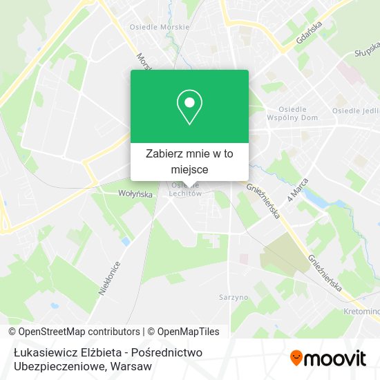 Mapa Łukasiewicz Elżbieta - Pośrednictwo Ubezpieczeniowe