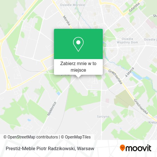 Mapa Prestiż-Meble Piotr Radzikowski