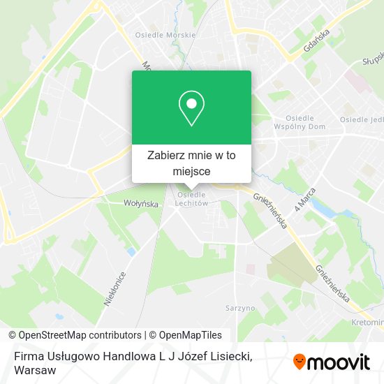 Mapa Firma Usługowo Handlowa L J Józef Lisiecki