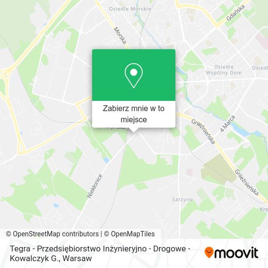 Mapa Tegra - Przedsiębiorstwo Inżynieryjno - Drogowe - Kowalczyk G.