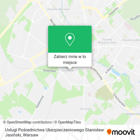 Mapa Usługi Pośrednictwa Ubezpieczeniowego Stanisław Jasiński