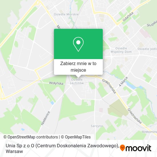 Mapa Unia Sp z o O (Centrum Doskonalenia Zawodowego)