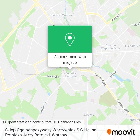 Mapa Sklep Ogolnospozywczy Warzywniak S C Halina Rotnicka Jerzy Rotnicki