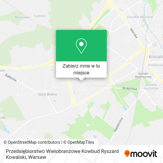 Mapa Przedsiębiorstwo Wielobranżowe Kowbud Ryszard Kowalski