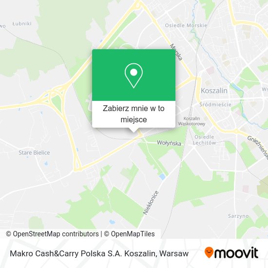 Mapa Makro Cash&Carry Polska S.A. Koszalin