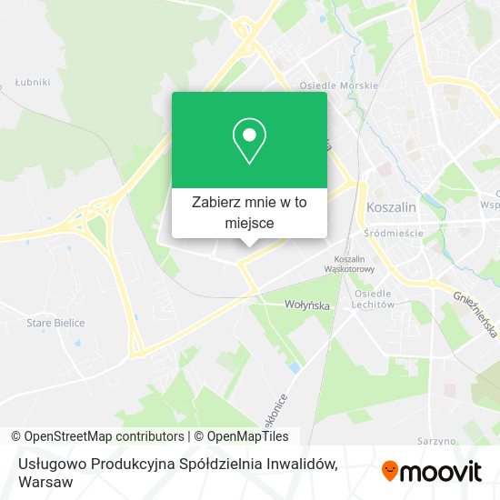 Mapa Usługowo Produkcyjna Spółdzielnia Inwalidów