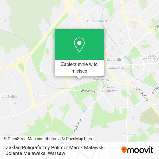 Mapa Zakład Poligraficzny Polimer Marek Malawski Jolanta Malawska