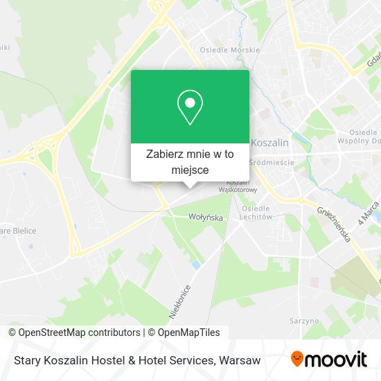 Mapa Stary Koszalin Hostel & Hotel Services