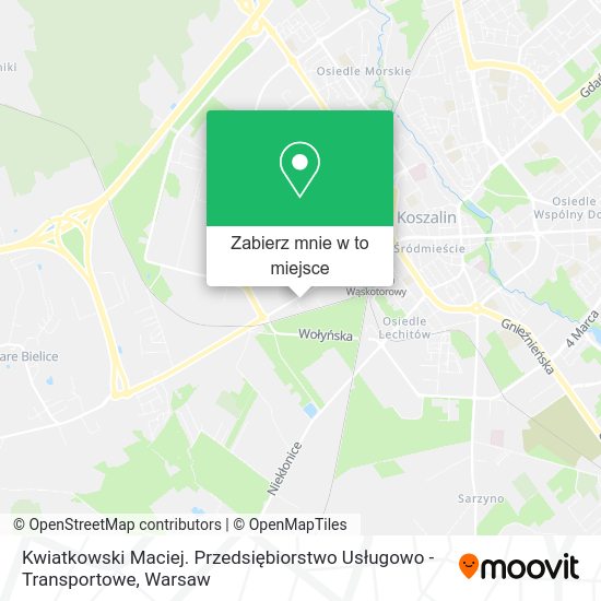 Mapa Kwiatkowski Maciej. Przedsiębiorstwo Usługowo - Transportowe