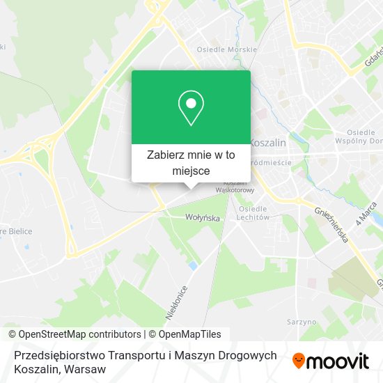 Mapa Przedsiębiorstwo Transportu i Maszyn Drogowych Koszalin