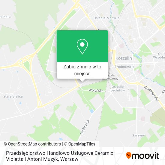 Mapa Przedsiębiorstwo Handlowo Usługowe Ceramix Violetta i Antoni Muzyk