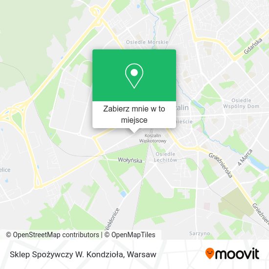 Mapa Sklep Spożywczy W. Kondzioła