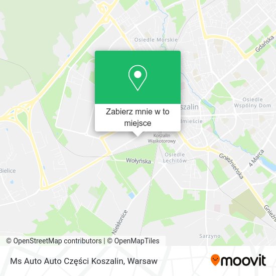 Mapa Ms Auto Auto Części Koszalin