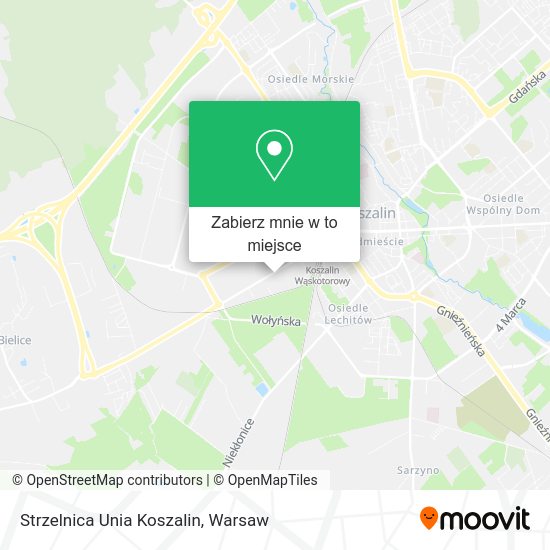 Mapa Strzelnica Unia Koszalin