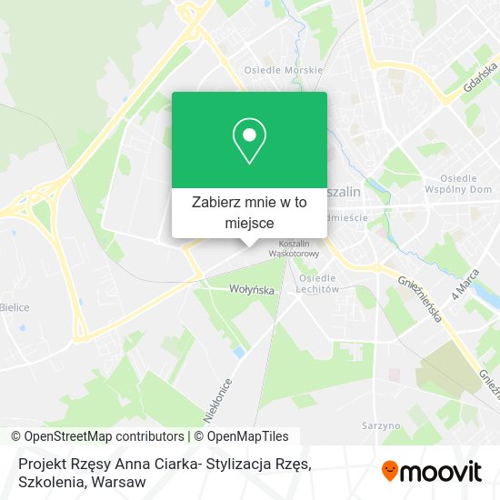 Mapa Projekt Rzęsy Anna Ciarka- Stylizacja Rzęs, Szkolenia