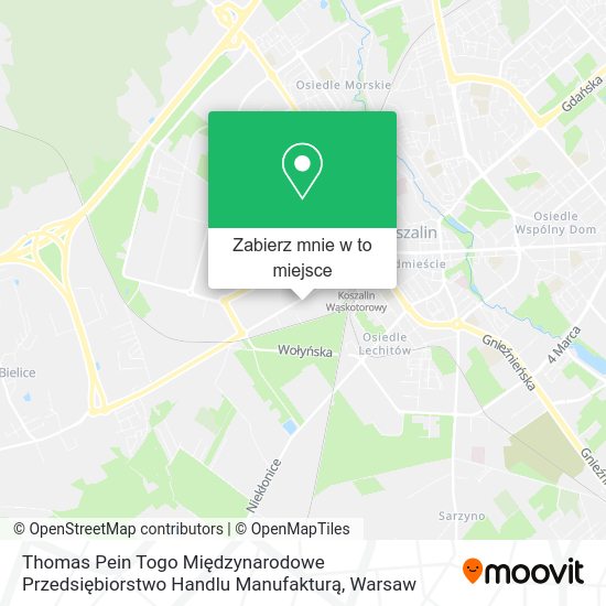 Mapa Thomas Pein Togo Międzynarodowe Przedsiębiorstwo Handlu Manufakturą