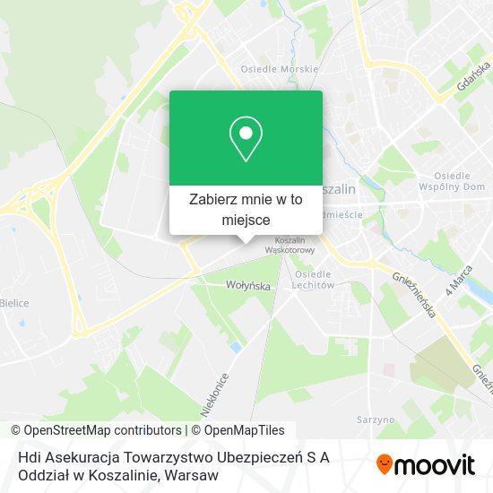 Mapa Hdi Asekuracja Towarzystwo Ubezpieczeń S A Oddział w Koszalinie