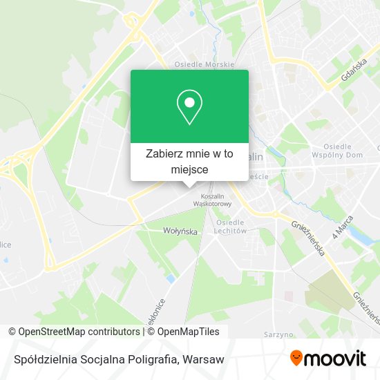 Mapa Spółdzielnia Socjalna Poligrafia