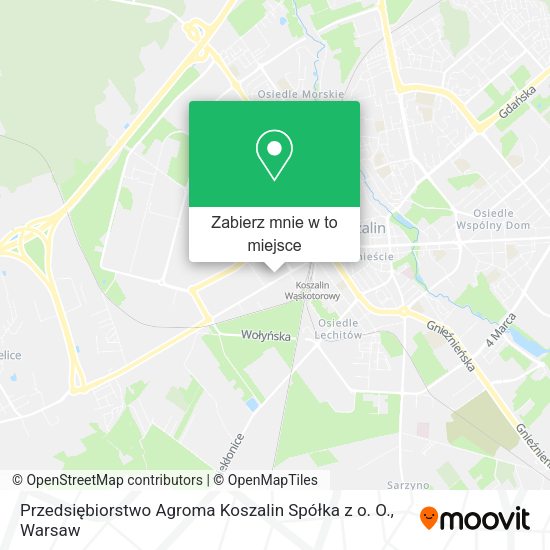 Mapa Przedsiębiorstwo Agroma Koszalin Spółka z o. O.