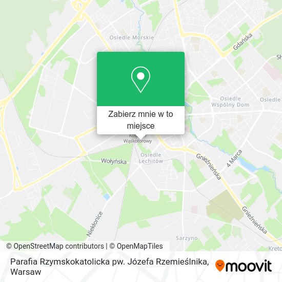 Mapa Parafia Rzymskokatolicka pw. Józefa Rzemieślnika