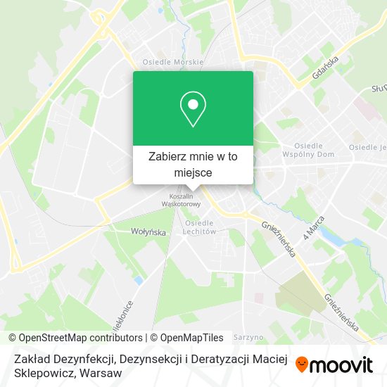 Mapa Zakład Dezynfekcji, Dezynsekcji i Deratyzacji Maciej Sklepowicz