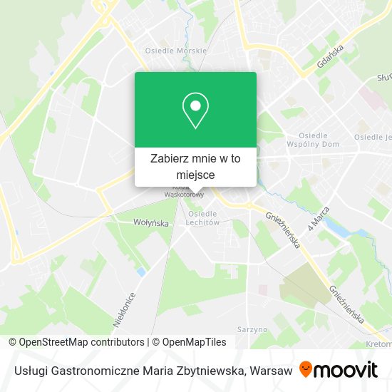 Mapa Usługi Gastronomiczne Maria Zbytniewska