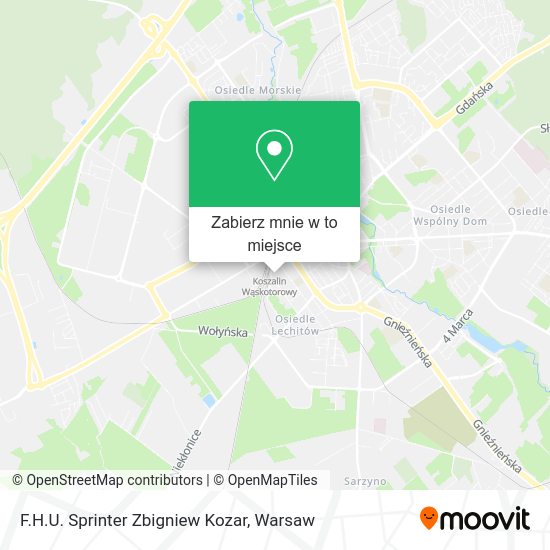 Mapa F.H.U. Sprinter Zbigniew Kozar