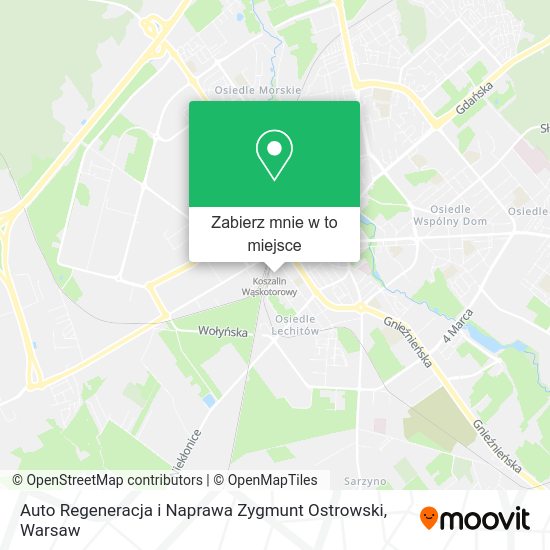 Mapa Auto Regeneracja i Naprawa Zygmunt Ostrowski