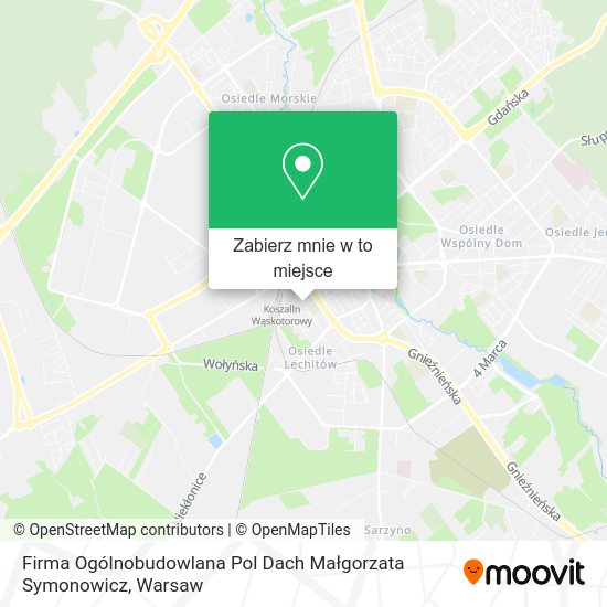 Mapa Firma Ogólnobudowlana Pol Dach Małgorzata Symonowicz