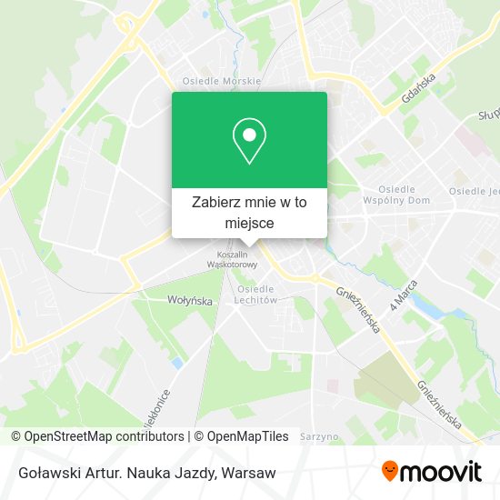 Mapa Goławski Artur. Nauka Jazdy