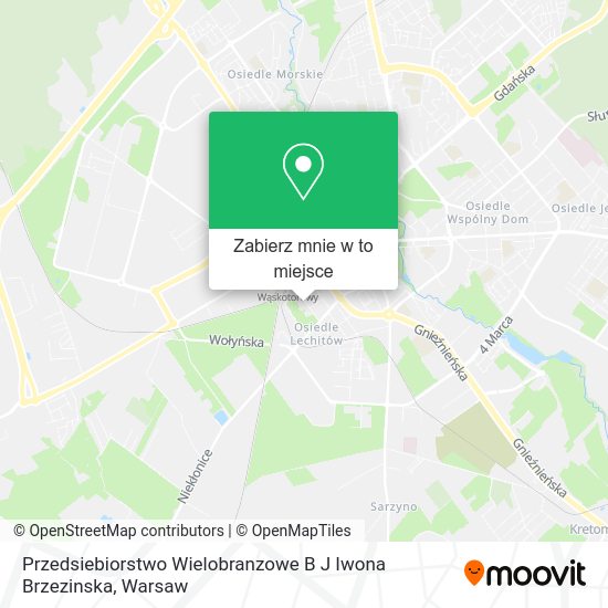 Mapa Przedsiebiorstwo Wielobranzowe B J Iwona Brzezinska