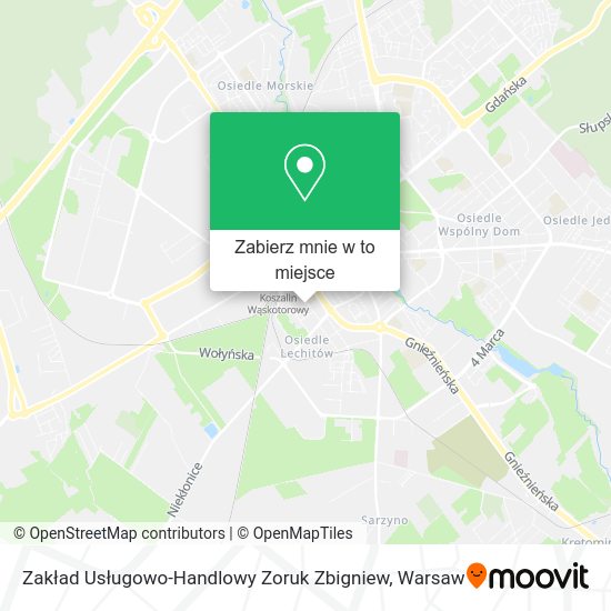 Mapa Zakład Usługowo-Handlowy Zoruk Zbigniew