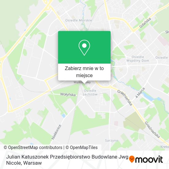 Mapa Julian Katuszonek Przedsiębiorstwo Budowlane Jwg Nicole