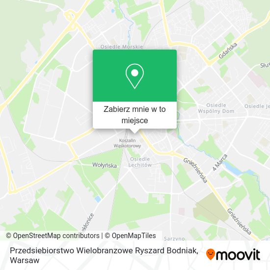 Mapa Przedsiebiorstwo Wielobranzowe Ryszard Bodniak