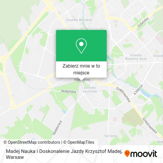 Mapa Madej Nauka i Doskonalenie Jazdy Krzysztof Madej