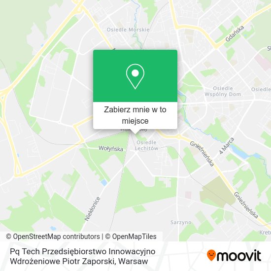 Mapa Pq Tech Przedsiębiorstwo Innowacyjno Wdrożeniowe Piotr Zaporski