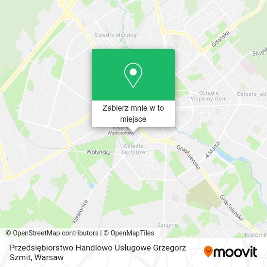 Mapa Przedsiębiorstwo Handlowo Usługowe Grzegorz Szmit