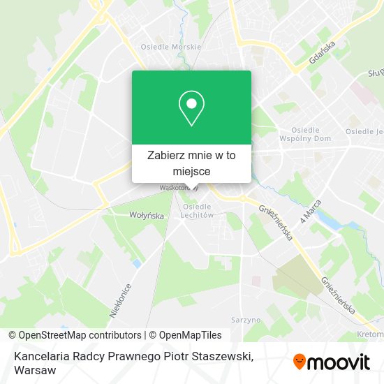 Mapa Kancelaria Radcy Prawnego Piotr Staszewski