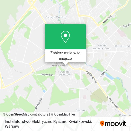 Mapa Instalatorstwo Elektryczne Ryszard Kwiatkowski