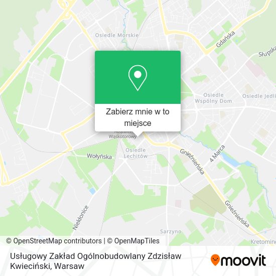 Mapa Usługowy Zakład Ogólnobudowlany Zdzisław Kwieciński