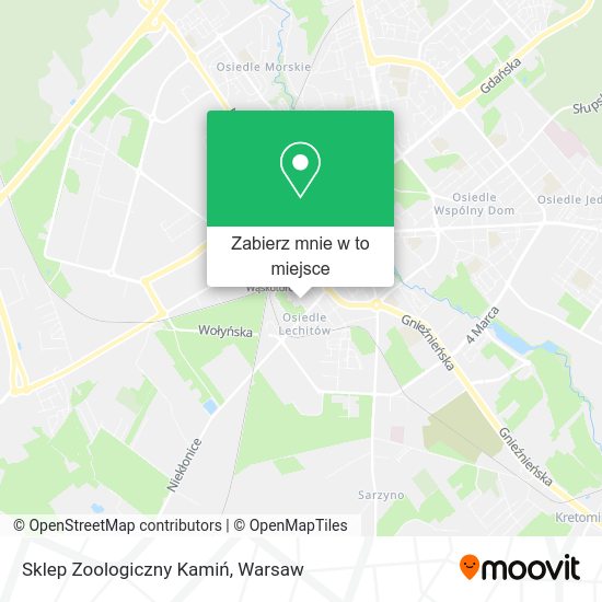 Mapa Sklep Zoologiczny Kamiń