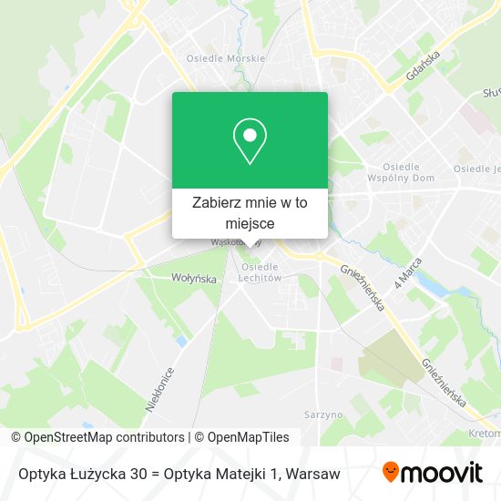 Mapa Optyka Łużycka 30 = Optyka Matejki 1