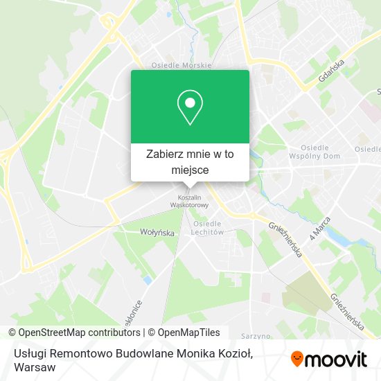 Mapa Usługi Remontowo Budowlane Monika Kozioł