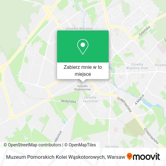 Mapa Muzeum Pomorskich Kolei Wąskotorowych