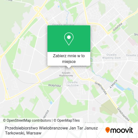 Mapa Przedsiebiorstwo Wielobranzowe Jan Tar Janusz Tarkowski